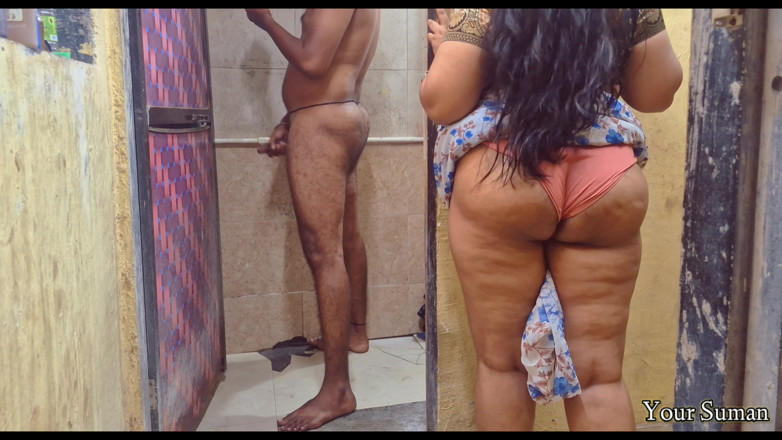 Your_Suman: POV Indian Stepmom Caught in Bathroom and Having Horny Feeling...