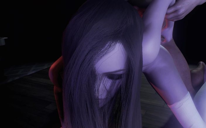 Wraith Futa: Demon Futa vitreg într-un cuplu futându-se pentru a dubla echipa fata