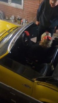 Retro auto v zákulisí