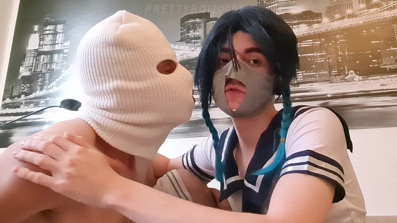 Prettyboi2000x: Slutty Venti Sucks Fat Cock and Gets Hot Load Into...