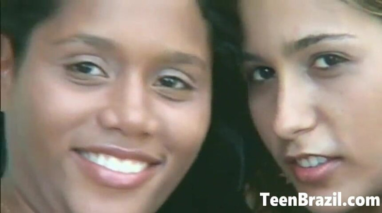 Teen Brazil: Two Teen Brazilian Girls in FFM Threesome Outdoors
