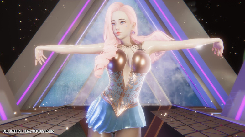 3D-Hentai Games: Hyolyn - Espere Seraphine Sexy Striptease League of Legends Sem censura...