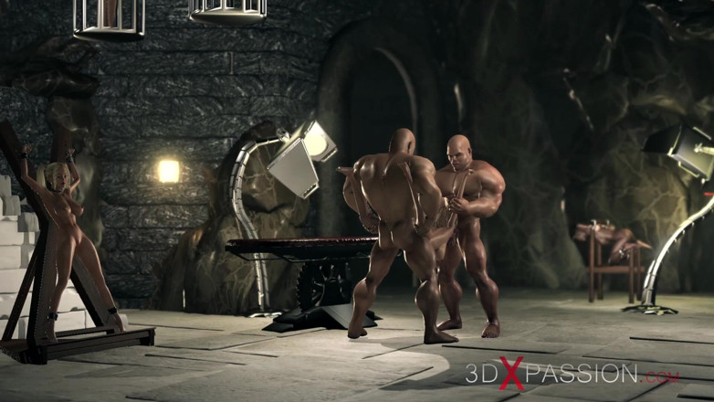 3dxpassion: 흑형 던전에 잔혹한 괴물에게 따먹히는 영