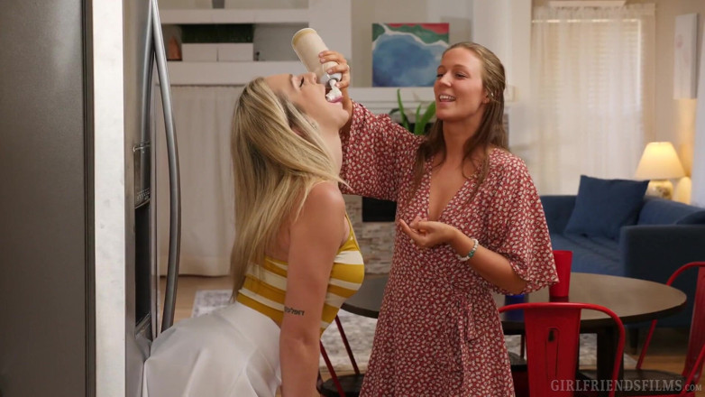Girlfriends Films: College friends get horny playing & teasing with whipped cream - GirlfriendsFilms