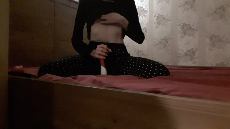Christy G: Skinny teen fucks her pussy gently till orgasm