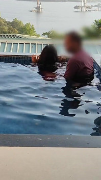 Enjoying Fucking in the Swimming Pool