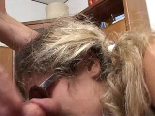 Xtime Network: Amateur gangbang for the blonde hairy pussy slut and bukkake...