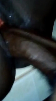 Nigerian Skinny girl with tight and creamy pussy takes big black cock