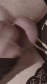 Jizzed in Stockings with Tied Balls