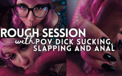 Slave Claire Bear: Sesión dura: chupando polla en primer plano, bofetadas, anal