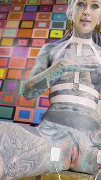 Solo Latex Harness Electro Play - BDSM Kink Session