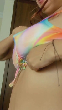 Quiero Dejar Tu Leche En Mis Tetas Después De Follarme, Latina Con El Pelo Rojo Y Gafas