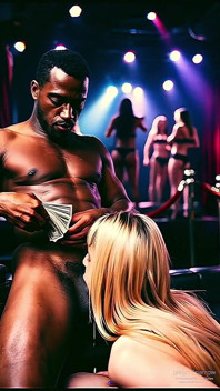 Sissy White Boi și soția lui: stripperi pentru Big Black Tati - Regina de pică - capitolul 3: Clubul (Ai Animated)