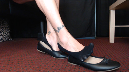 Abby Anna: Liner Socks, чорні балетки, взуттєві ігри