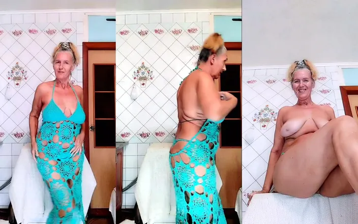 Lukerya: Funny Striptease of a Hot Housewife in the Kitchen