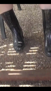 With Rubber Boots Outdoors