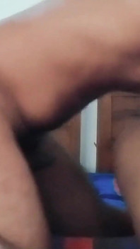My Teen Hairy Stepsister Masturbating on the Bed and Fucking with Her