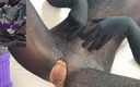 Nylon Xtreme: POV 노라 폭스 Encasement 블랙 루렉스 Catsuit 섹스 2