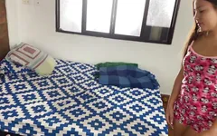 My Stepdad Hides in the Closed Room and Sees Us Fucking so He Joins Us and Makes Us Both Cum