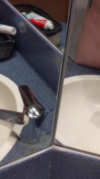 Hotel Bathroom Wanking and Cumming in Front of the Mirrors - Rockardglans