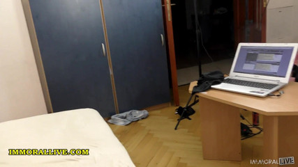Immoral Live: Kadang-kadang yang tenang si jalang! Heather cantik mengambil zakar besar...