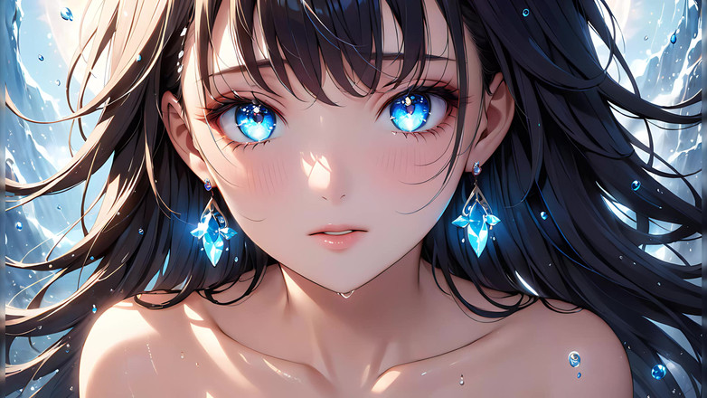 LustRender: 에테리얼 감정 - 친밀한 클로즈업으로 눈물을 흘리는 Ai Girl