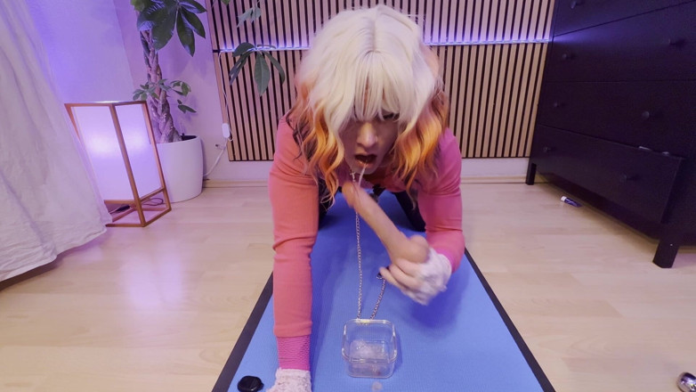 Elvi Lynx: Sissy Elvi Lynx Takes Turns Fucking Her Asshole and Her...