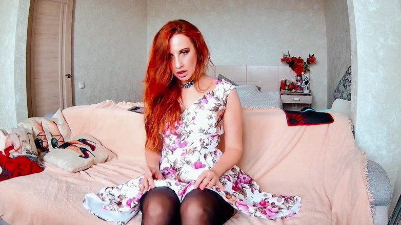 Holy_Red: Hot Pussy Play and Teasing in Black Stockings and High...