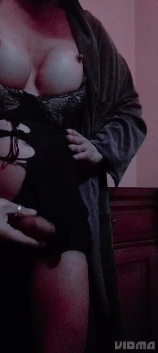 Laratransexualbarcel: Transex masturbace s velkým ptákem