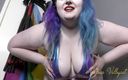 Mxtress Valleycat: Lila pvc bikini visa upp