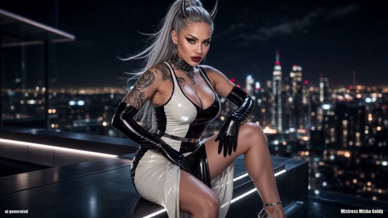 Goddess Misha Goldy: Latex Legs Make You Crawl