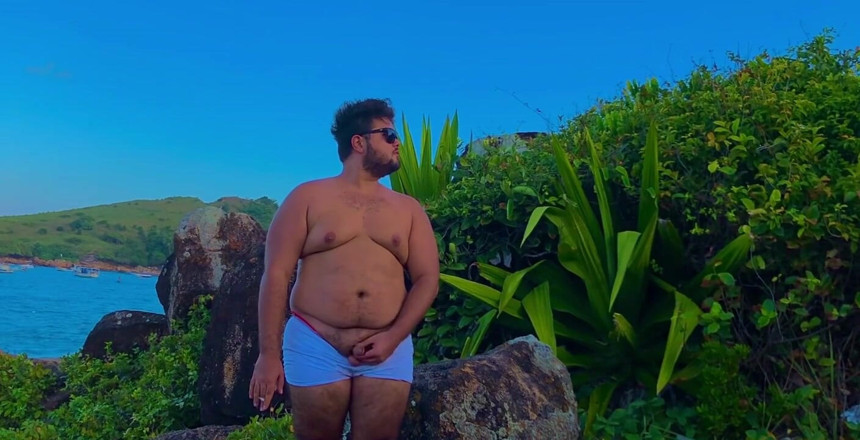 VEN1CIU: 통통한 게이 빨기 또는 해변에서 낯선 사람