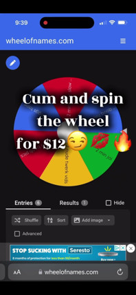 Let’s play spin the wheel of cumming for quay 