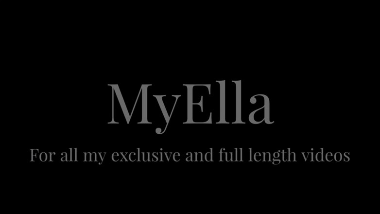 Myella: Ella принимает душ в блестящем черном боди-спандексе