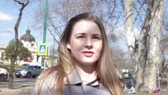 TYSK SCOUT - 18 år ung kurviga stora tuttar flicka Lucie pickup and fuck