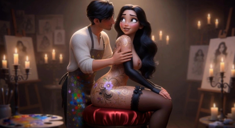 Stories&Anime: Sesi Seni Peribadi Curvy Muse yang taat (Ai Dihasilkan)