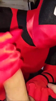 Zentai Kostým holky Deadpool, kouření