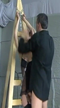 Chained Redhead MILF Teased Hard on Ladder