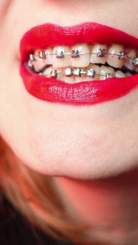 Red lipstick fetish and fur