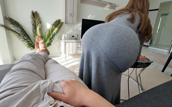 wowlove: Step Mom Caught Step Son with Boner While Cleaning and...