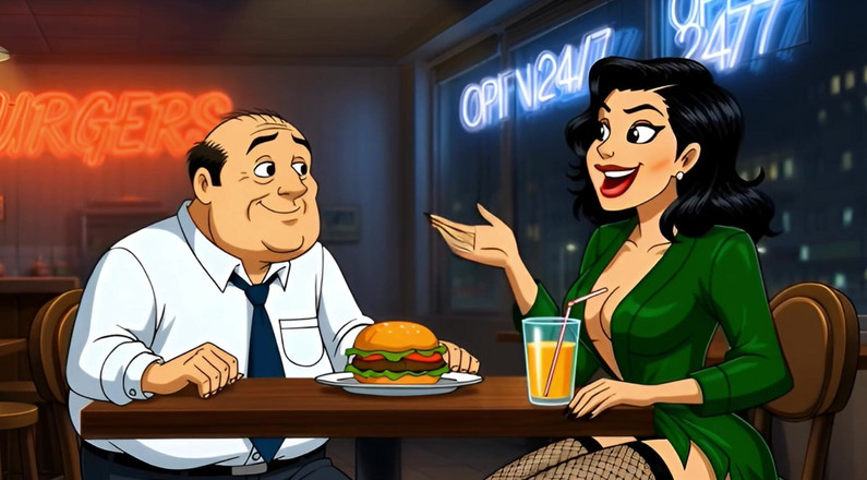 Octopussy Lovers Club: Puta Esposa Follada En Baño Público Sucio Dibujos Animados