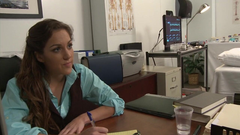 Dr Slut: Brunette doctor tries an experimental treatment: Cock-sucking therapy