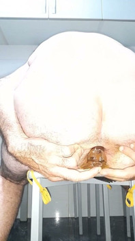 Double Penetration in My Ass with Double Dildo Close-up