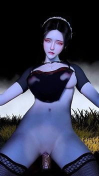 Krása Glitched bohyně s velkými výhodami - 3D animace Hentai