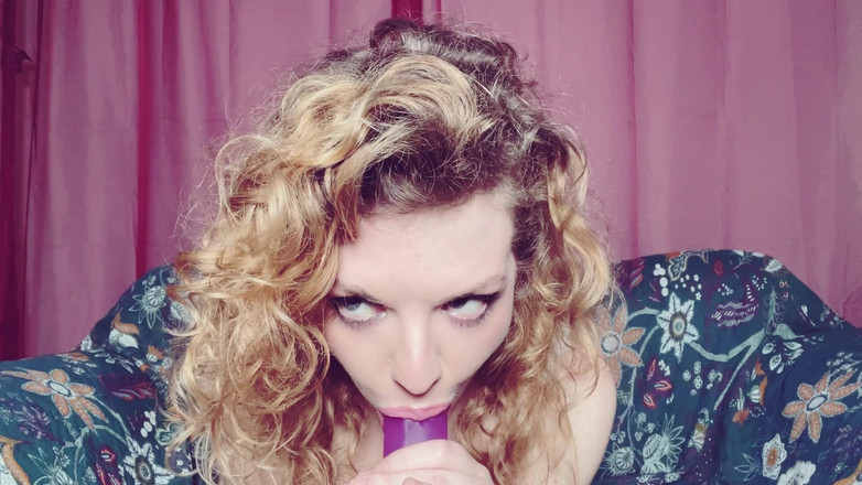 Bunnie Stevens: Deepthroating My Dildo in My Satin Nightie