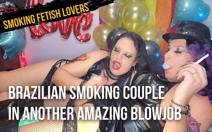Smoking fetish lovers: Brasilianerin, rauchendes paar in einem weiteren erstaunlichen blowjob