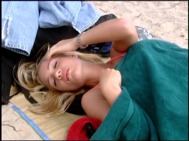 Lucky Cooch: A few blonde babes are having fun at the beach