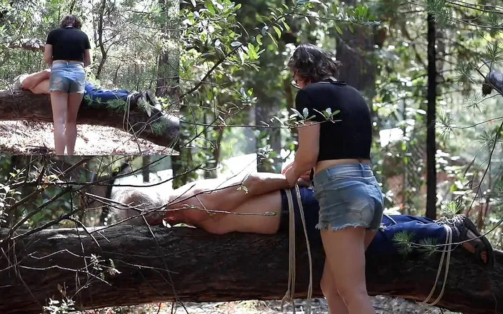 Mistress Chloe Rose: Tied to a tree and whipped