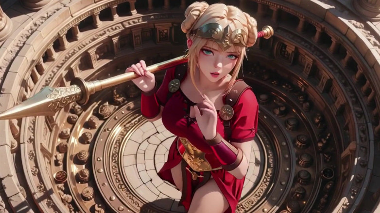Tay Swift X: Королева червоної броні! Погляд у римському коридорі, підніміть спідницю, рука на губах дражнить вас...