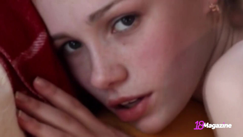 18Magazine: Hot Blondie Holli Paige Caresses Her Teen Pussy in the...